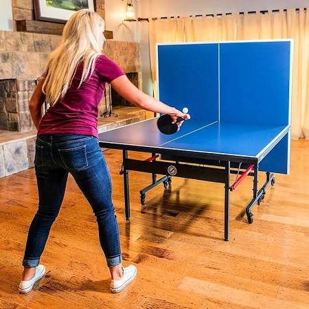 Woman Playing Table Tennis